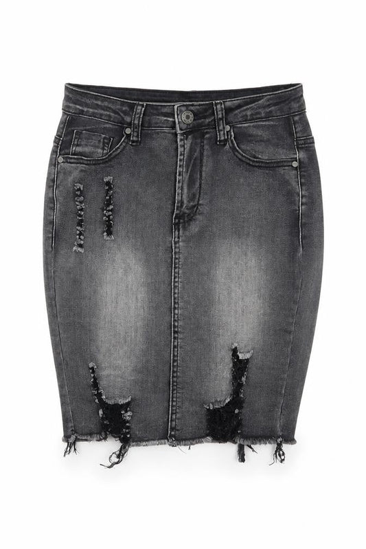 Girl vivi Womens Grey   A-Line Skirt Size 8