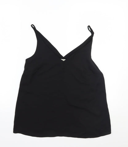 Additional front view of Papaya women’s black basic tank, size UK 10