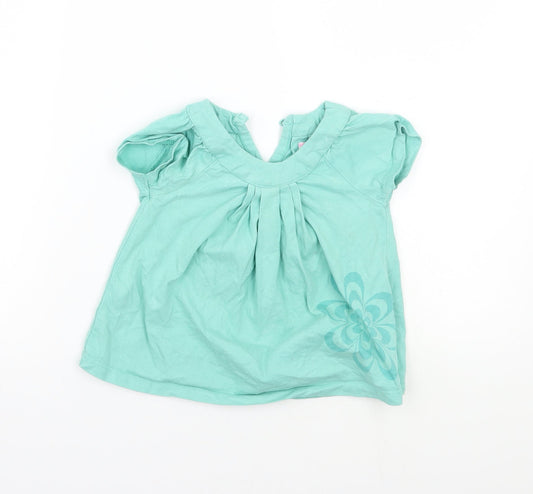 Little Spirit Baby Green Floral  A-Line  Size 9-12 Months