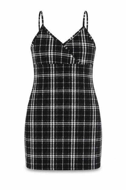 SHEIN Womens Black Check  A-Line  Size S