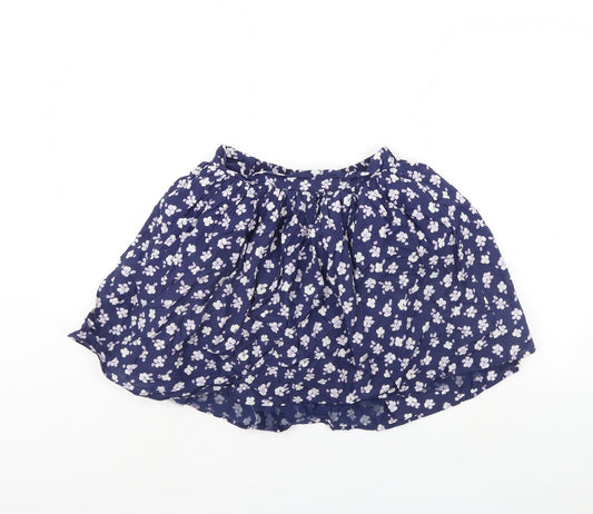 George Girls Blue Floral  Flare Skirt Size 12 Years