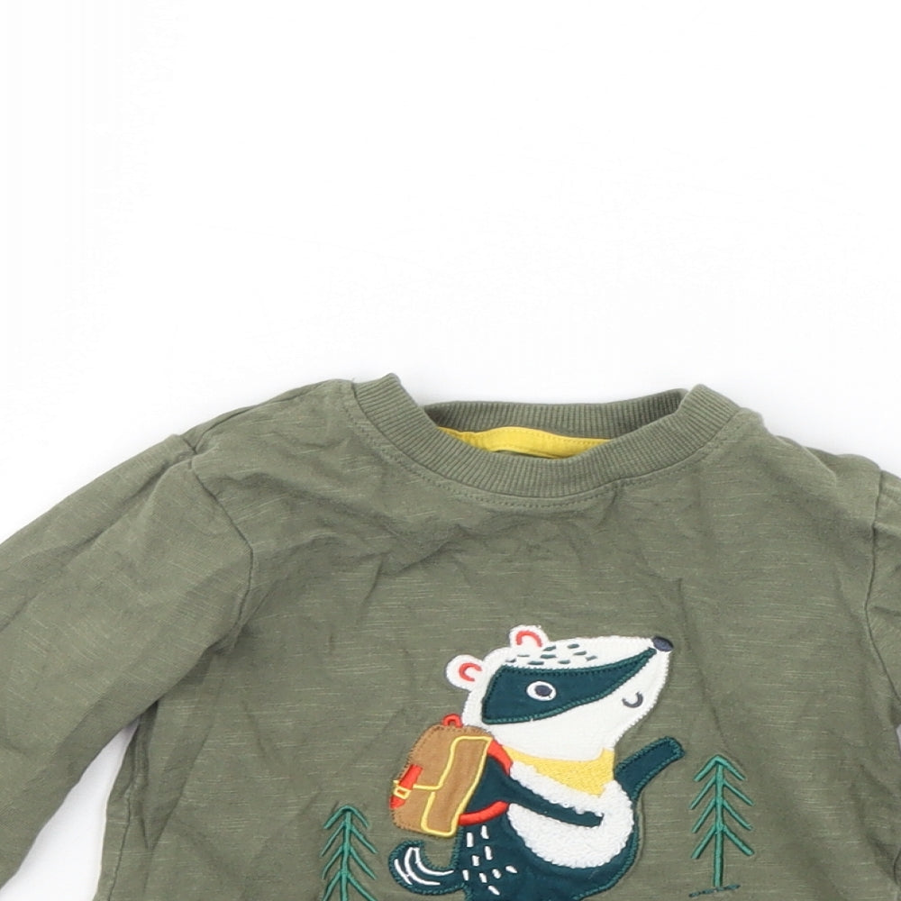 Nutmeg Baby Green   Basic T-Shirt Size 12 Months  - Badger