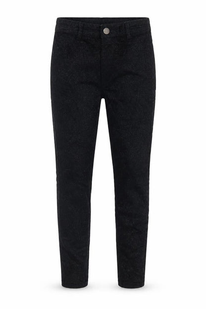 Front view of Denim & Co. girls’ black skinny jeans, size 8, years