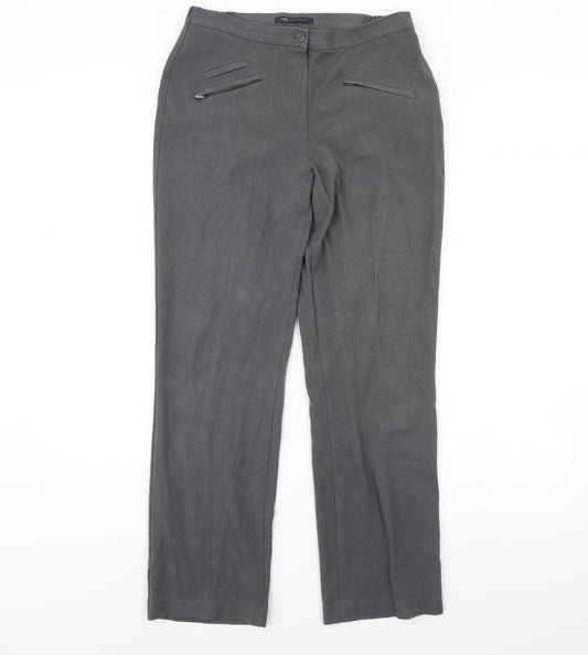 m&s Womens Grey   Dress Pants Trousers Size 10 L29 in