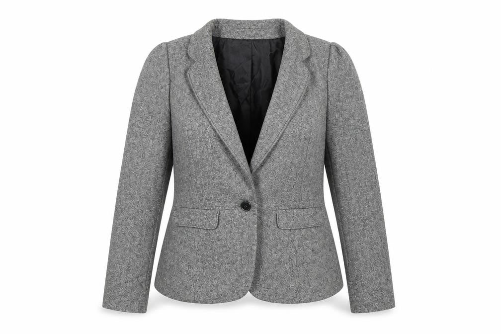 Monsoon Womens Grey   Jacket Blazer Size 16  - Shoulder Pads