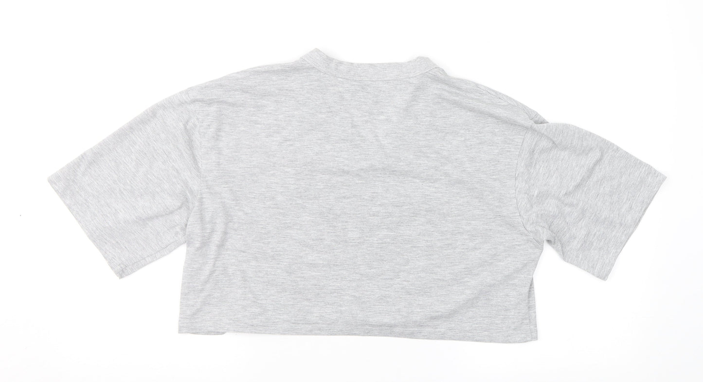 IVY PARK Womens Grey   Cropped T-Shirt Size S
