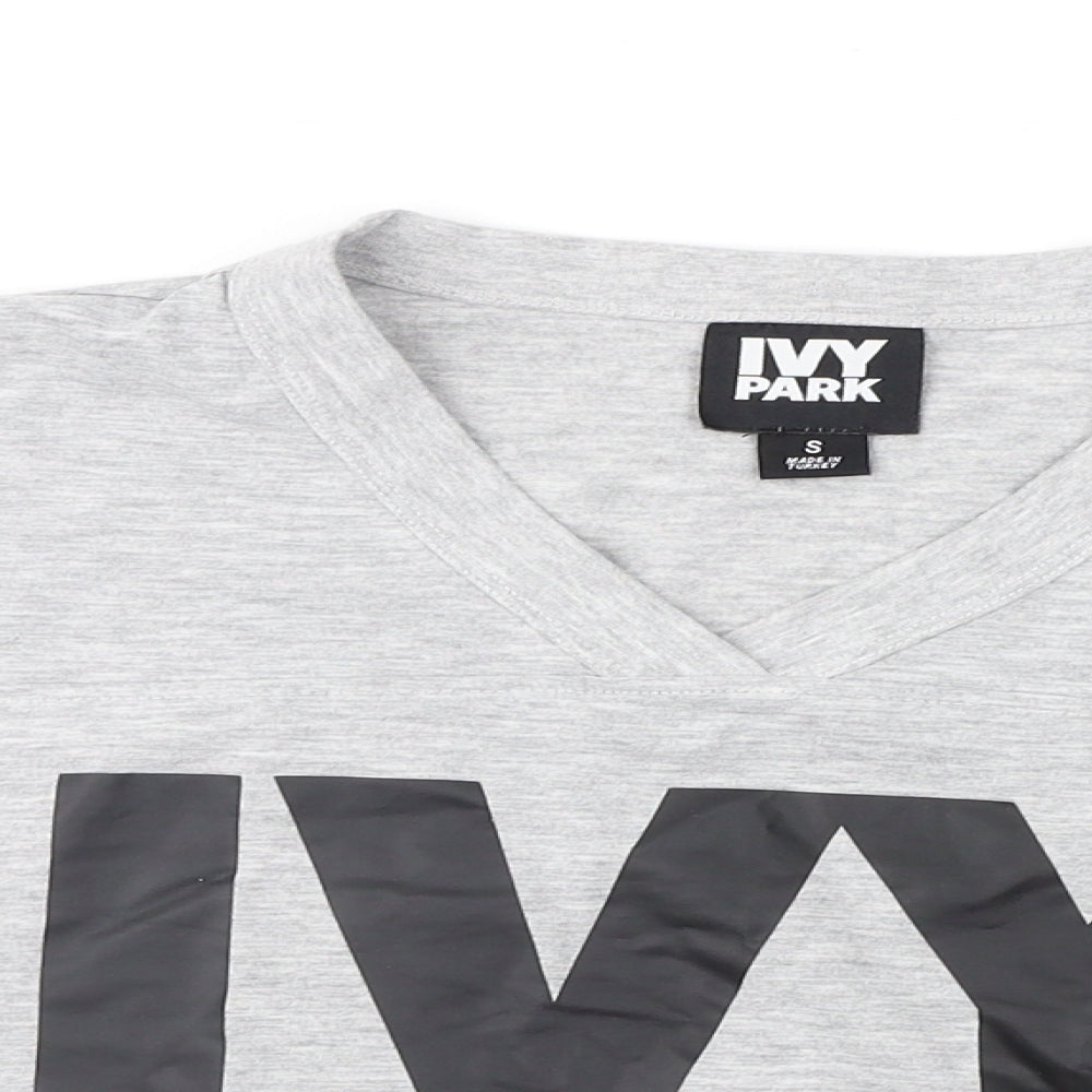 IVY PARK Womens Grey   Cropped T-Shirt Size S