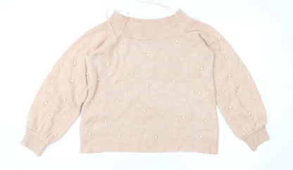 Next Womens Pink   Pullover Jumper Size 8