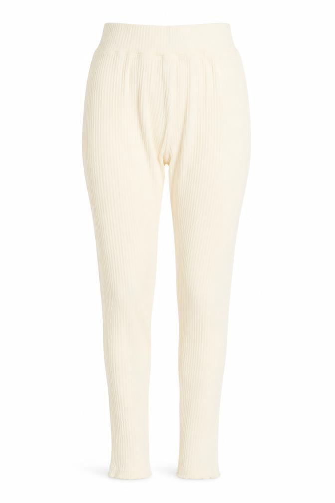 PRETTYLITTLETHING Womens Ivory   Trousers  Size 6 L31 in