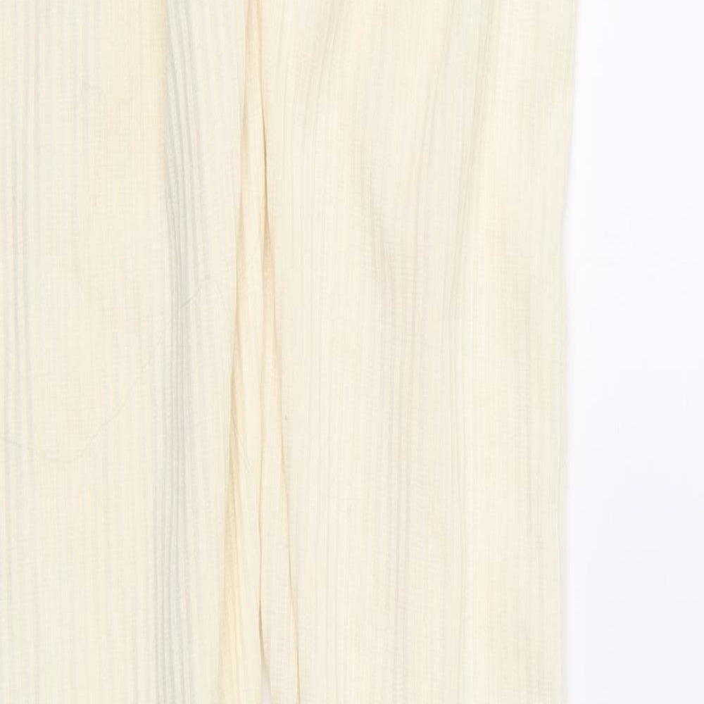 PRETTYLITTLETHING Womens Ivory   Trousers  Size 6 L31 in