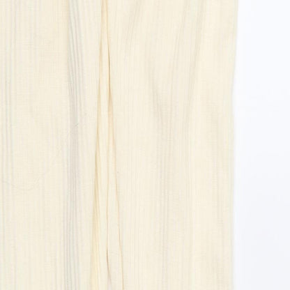 PRETTYLITTLETHING Womens Ivory   Trousers  Size 6 L31 in