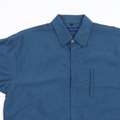 Copperstone Mens Blue    Button-Up Size M