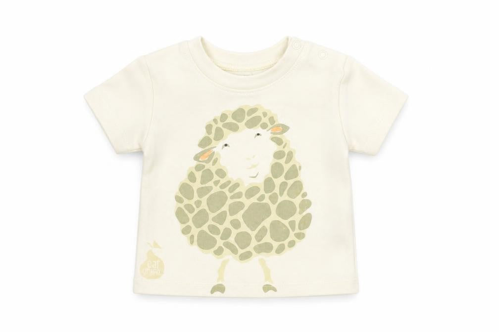 Babt Bugz Baby Beige   Basic T-Shirt Size 3-6 Months  - Sheep