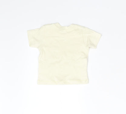 Back view of Babt Bugz Baby Beige Basic T-Shirt, size 3-6, Months - Sheep