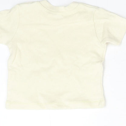 Brand and care label for Babt Bugz Baby Beige Basic T-Shirt, size 3-6, Months - Sheep