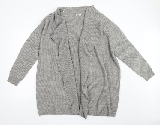 Noisy may Womens Grey  Knit Cardigan Jumper Size L
