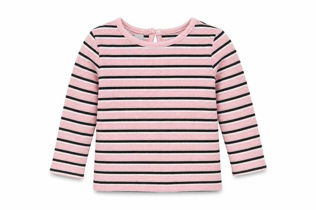 Priamrk Baby Pink Striped  Basic T-Shirt Size 3-6 Months