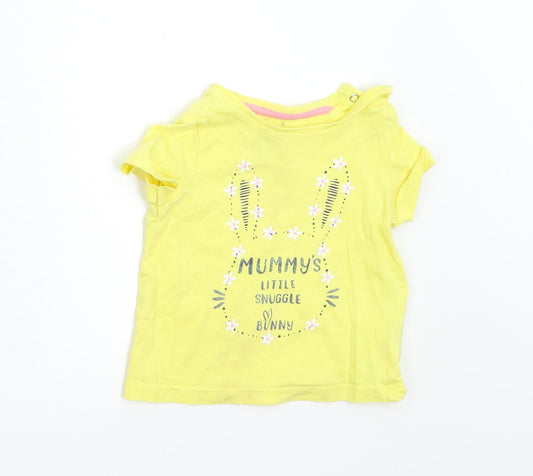 Fred & Flo Baby Yellow   Basic T-Shirt Size 0-3 Months