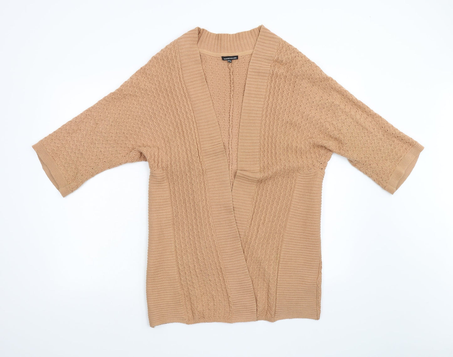Warehouse Womens Brown  Knit Cardigan Jumper Size 8