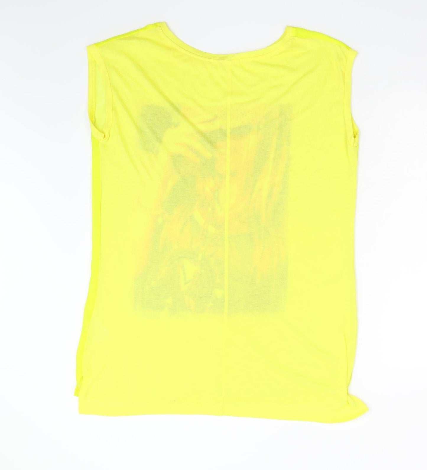 Brave Soul Womens Yellow   Basic T-Shirt Size L
