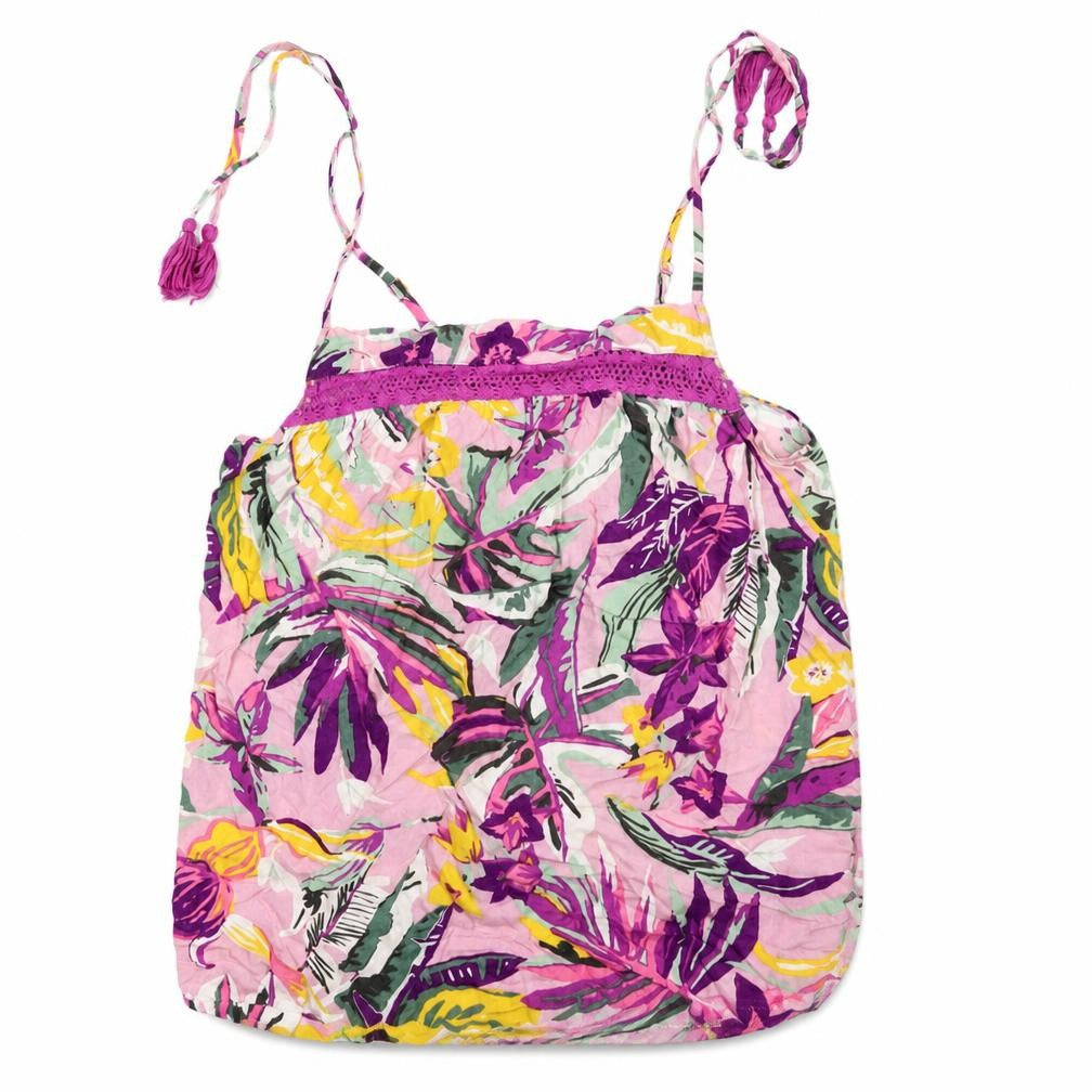 Keep Well Womens Pink Floral  Basic Tank Size 14