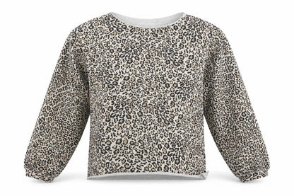 Front view of ASOS women’s brown animal print basic blouse, size UK 6