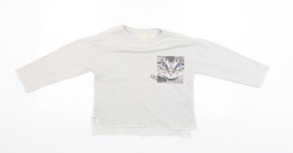 Zara Womens Grey   Pullover Jumper Size 6  - Cat