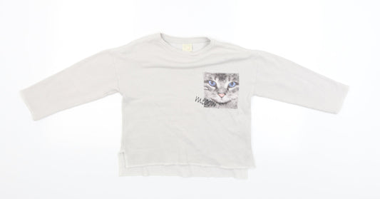 Zara Womens Grey   Pullover Jumper Size 6  - Cat
