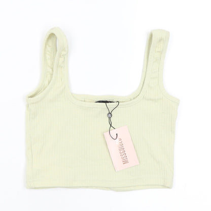Back view of Missguided women’s green camisole blouse, size UK 6
