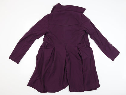 Back view of J women’s red jacket coat, size S