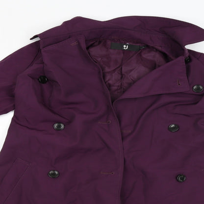 Close-up detail of J women’s red jacket coat, size S