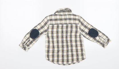 Back view of Tu Baby White Plaid Button-Up, size 12-18, Months