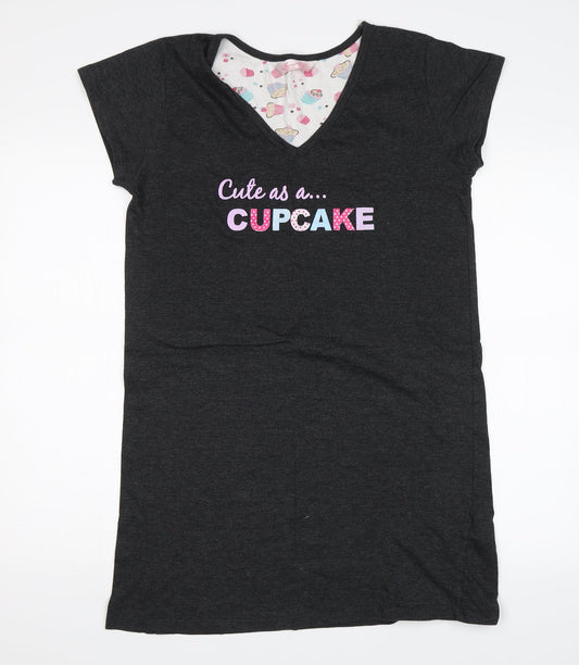 Secret Possesions Womens Grey Solid  Top Dress Size M  - Cute as a cupcake