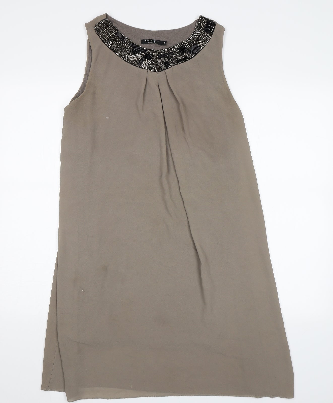 Senzatempo Womens Beige   Shift  Size M