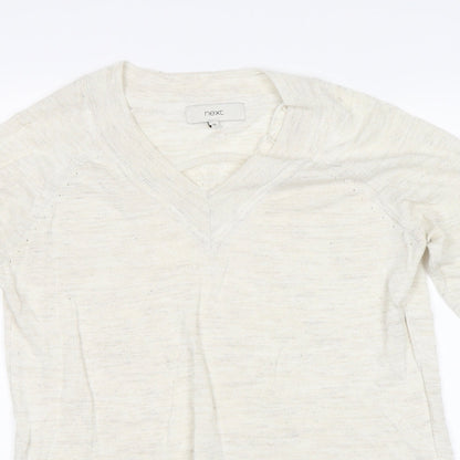 Next Womens White   Pullover Jumper Size 10