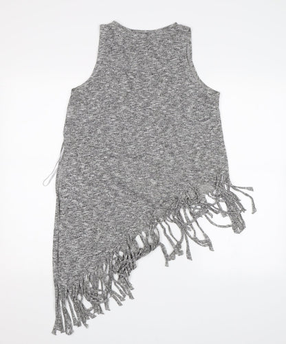 Back view of Atmosphere women’s grey basic blouse, size UK 12, - dream on