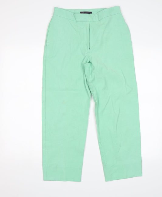M&S Womens Green   Chino Trousers Size 8 L22 in