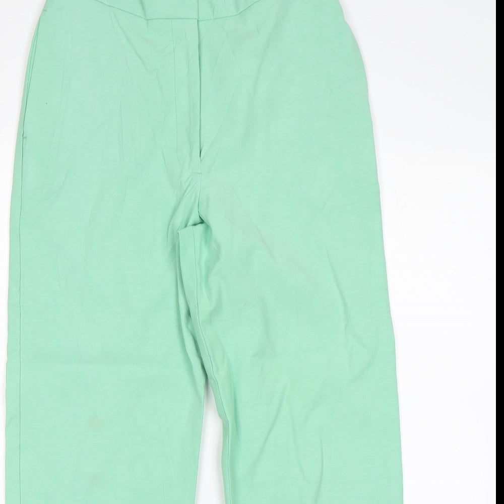 M&S Womens Green   Chino Trousers Size 8 L22 in