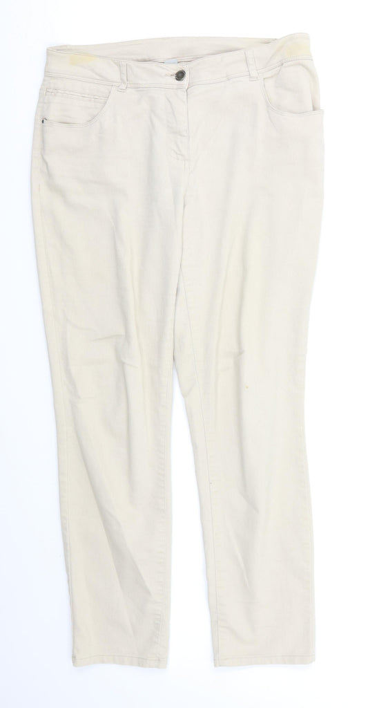 Wallis Womens Beige   Trousers  Size 12 L28 in