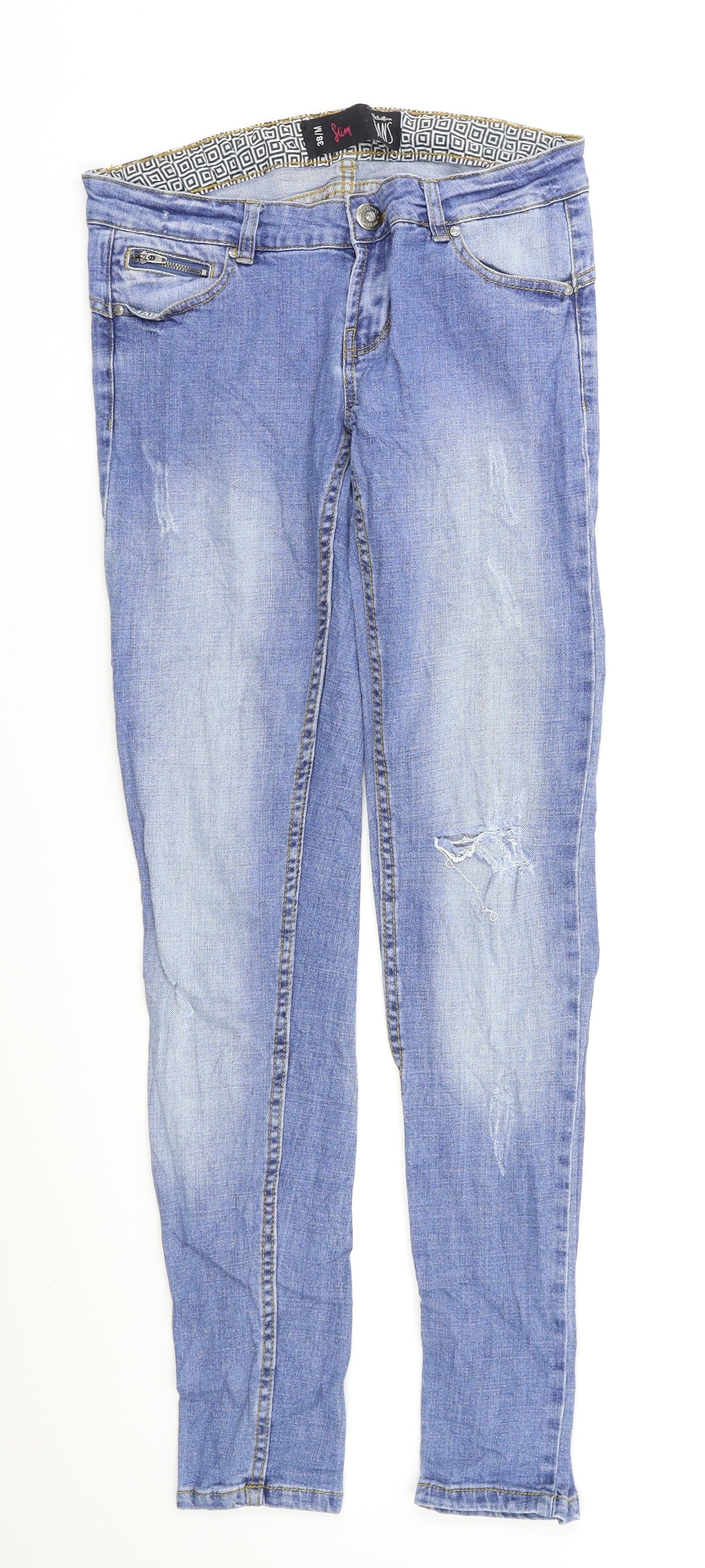 Preworn Womens Blue   Skinny Jeans Size 10 L30 in