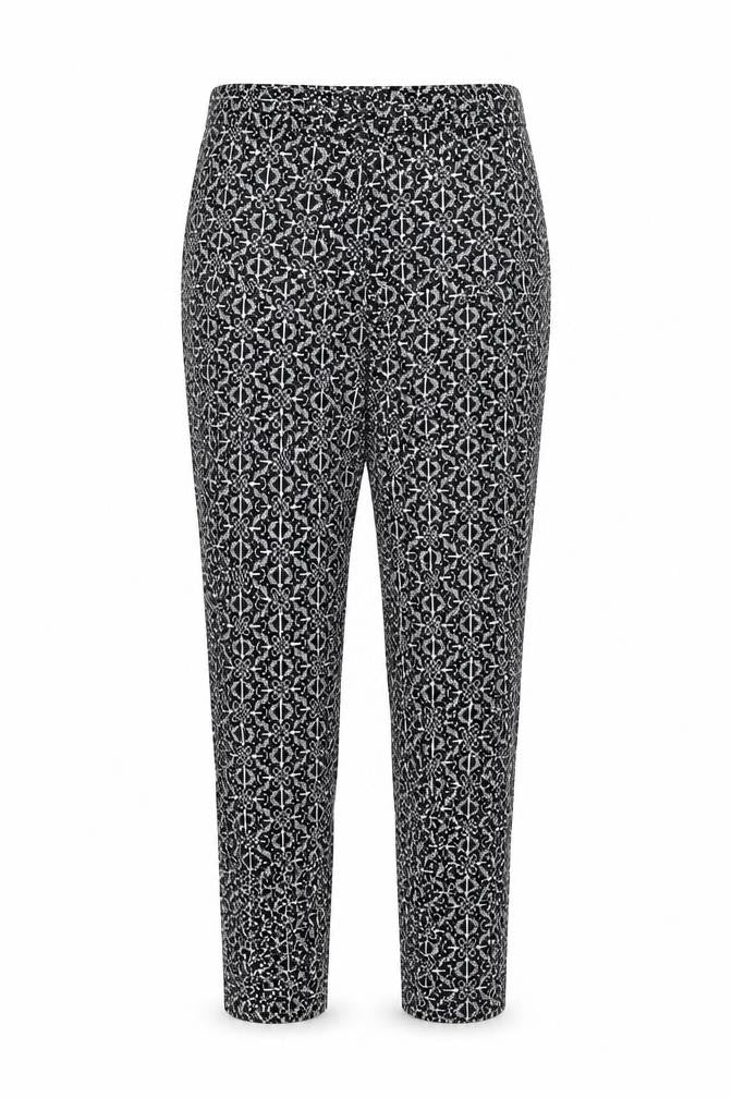 Atmosphere Womens Black Geometric  Trousers  Size 12 L28 in