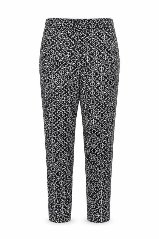 Atmosphere Womens Black Geometric  Trousers  Size 12 L28 in