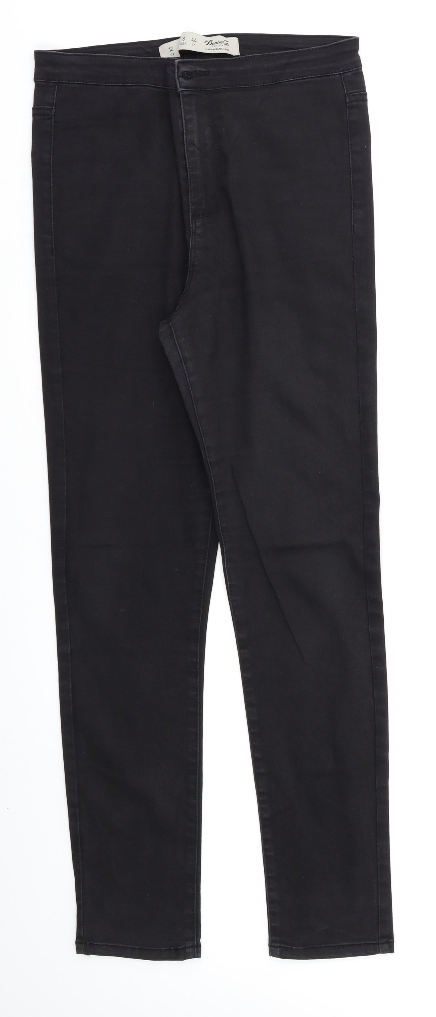Denim & Co Womens Black   Skinny Jeans Size 12 L26 in
