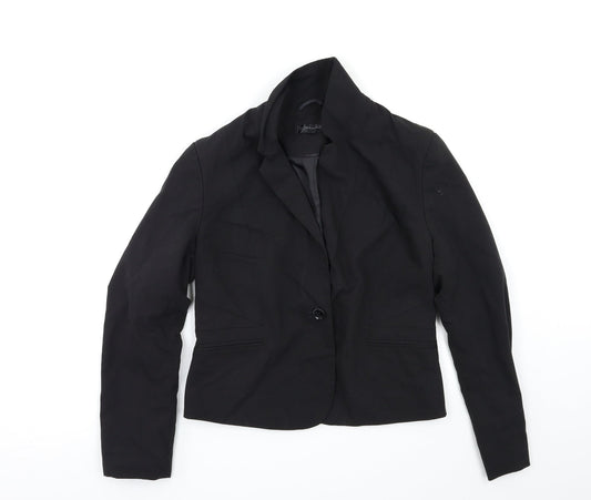 Topshop Womens Black   Overcoat Blazer Size 12