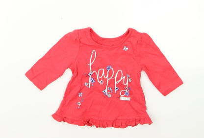 Additional front view of Preworn girls’ red a-line size newborn