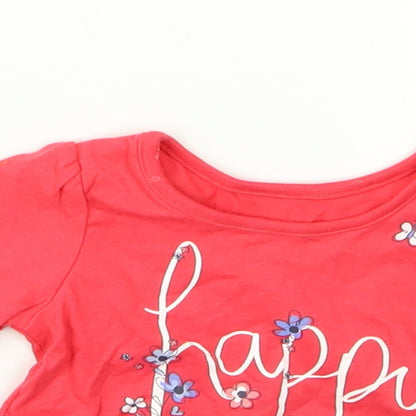 Close-up detail of Preworn girls’ red a-line size newborn