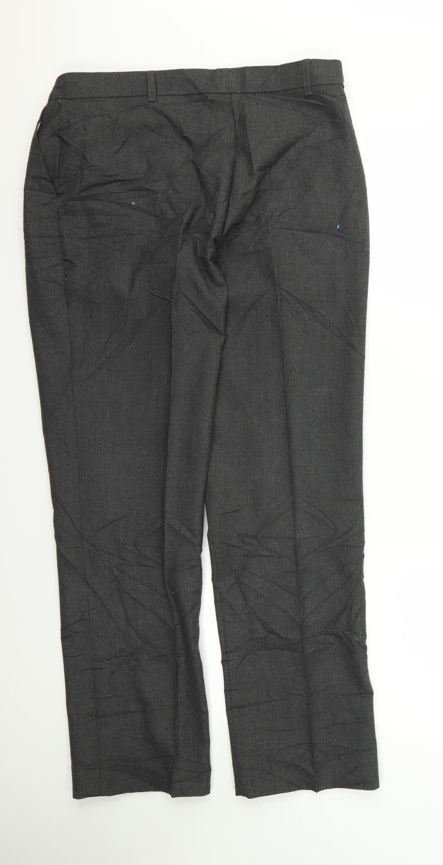 Preworn Womens Grey  Rayon Trousers  Size 34 L28 in