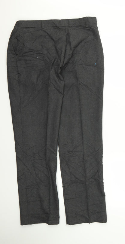 Preworn Womens Grey  Rayon Trousers  Size 34 L28 in