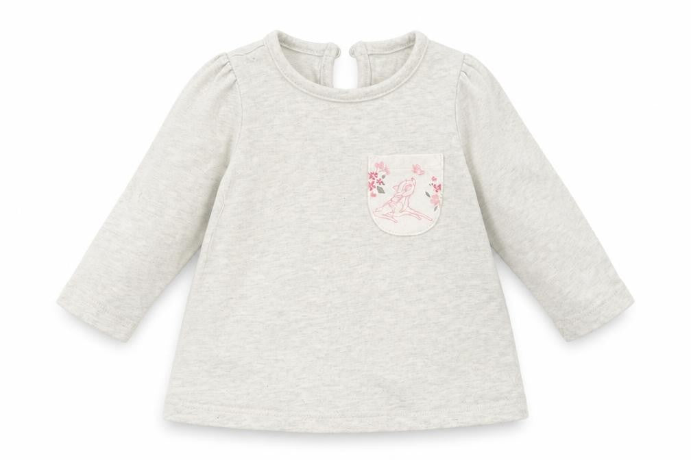 George Girls Grey  Rayon Basic T-Shirt Size 0-3 Months