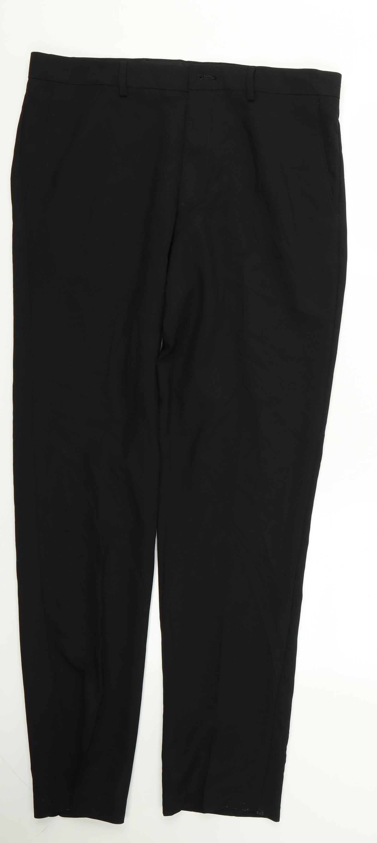 Preworn Womens Black  Rayon Trousers  Size 34 L24 in
